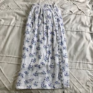 Vintage Floral Midi Skirt
